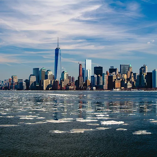 Study abroad in USA - Manhattan skyline and waterfront view