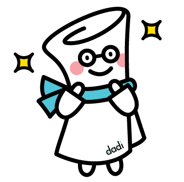 Dadi Education mascot Dada celebrating with a graduation cap for Study in USA